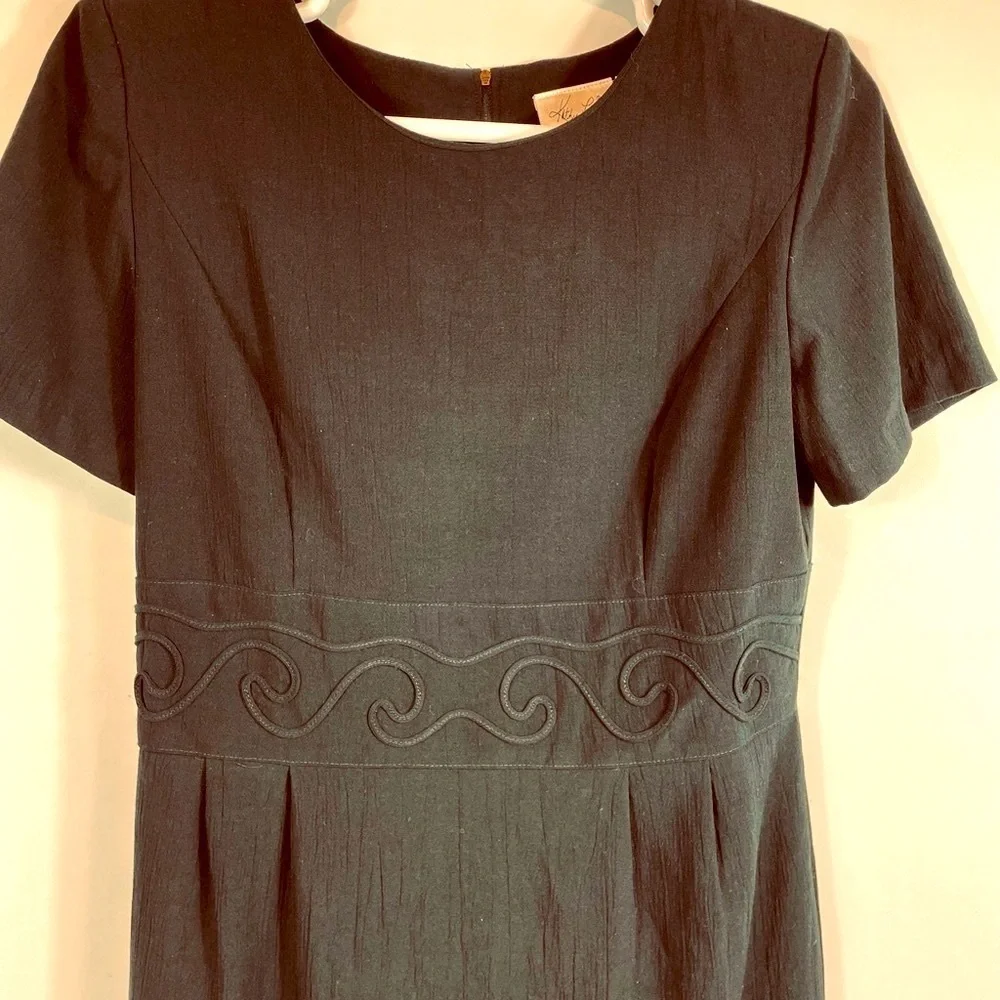 Kathie Lee Collection Black Midi Dress